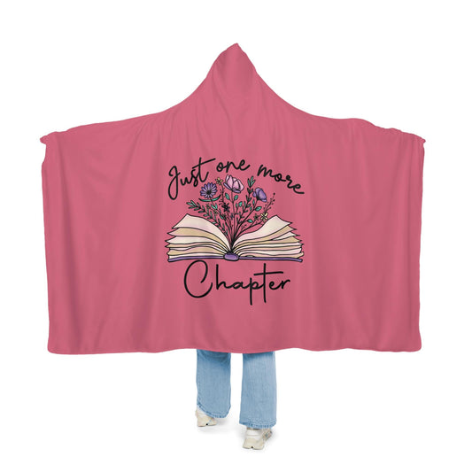 Just One More Chapter Hooded Blanket | Reading Blanket | Wearable Blanket | Hoodie Blanket | Snuggle Blanket | Sherpa Blanket