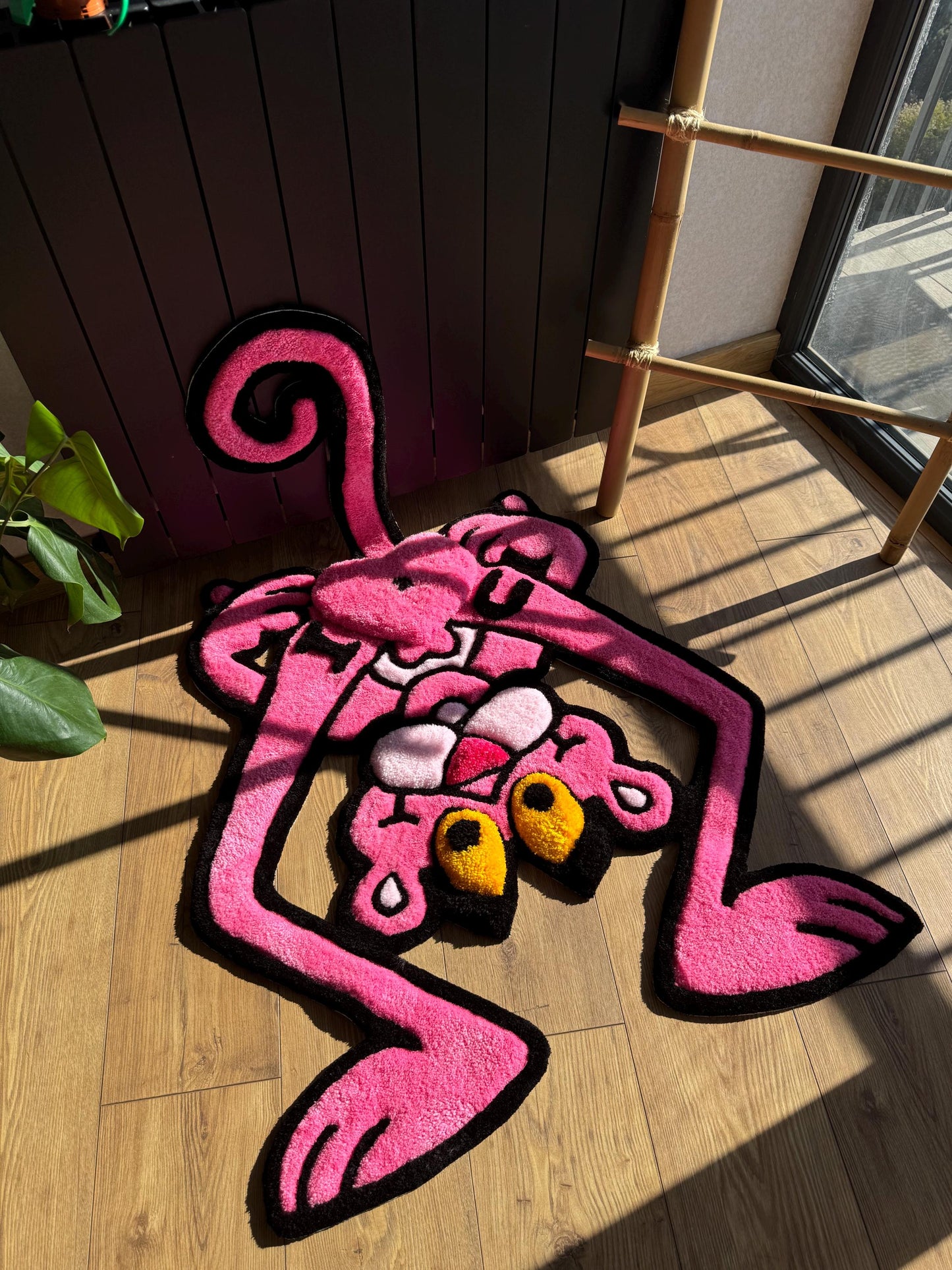 Pink Panther Custom Wool Rug: 3D Tufted Fluffy Wool Carpet