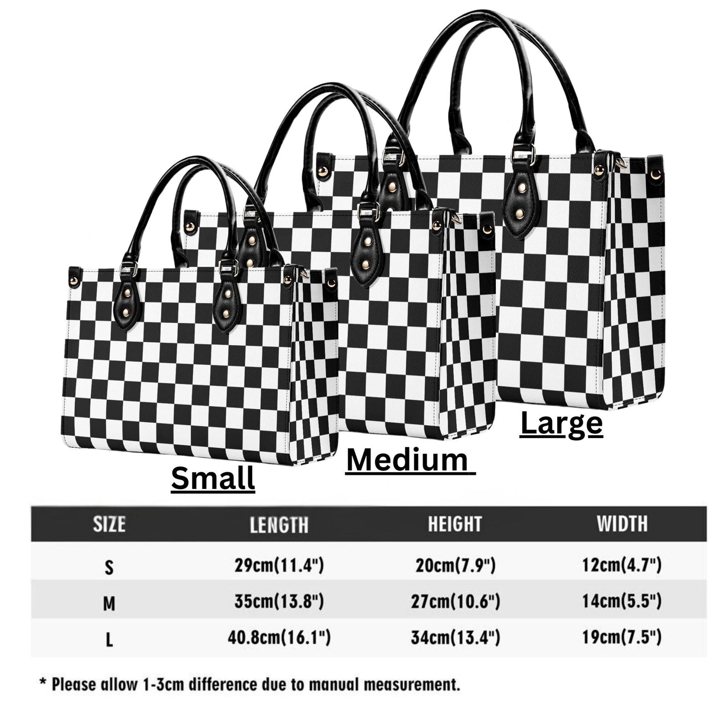 Checkered Purse. Trendy Handbag, Waterproof PU Leather Handbag, Top Handle Vegan Leather, High-quality Crossbody Bag, Shoulder bag