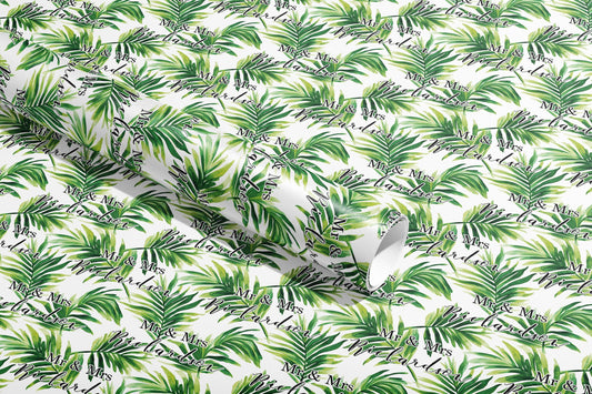 Personalised Wrapping Paper, Gift Wrap, Wedding, Your Names, Birthday, Ferns, Customised, Engagement, Couples, Greenery, Anniversary