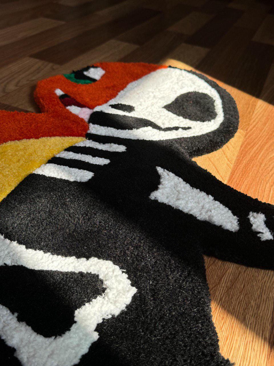 Custom 3D Skeleton anime rug Cute rug Tufted rug Handmade rug Cool rugs Rugs for bedroom Hypebeast rug Kids rug Gameboy rug Gaming decor
