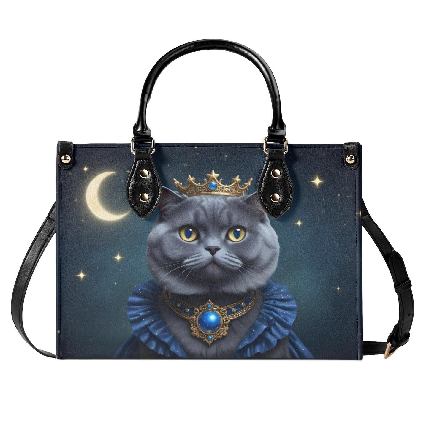 Starry Enchantress Cat Bag Cute Crossbody Bag Unique Purse Cute Purse, Luxury Bag Vegan Leather Bags Printed Designer Bag