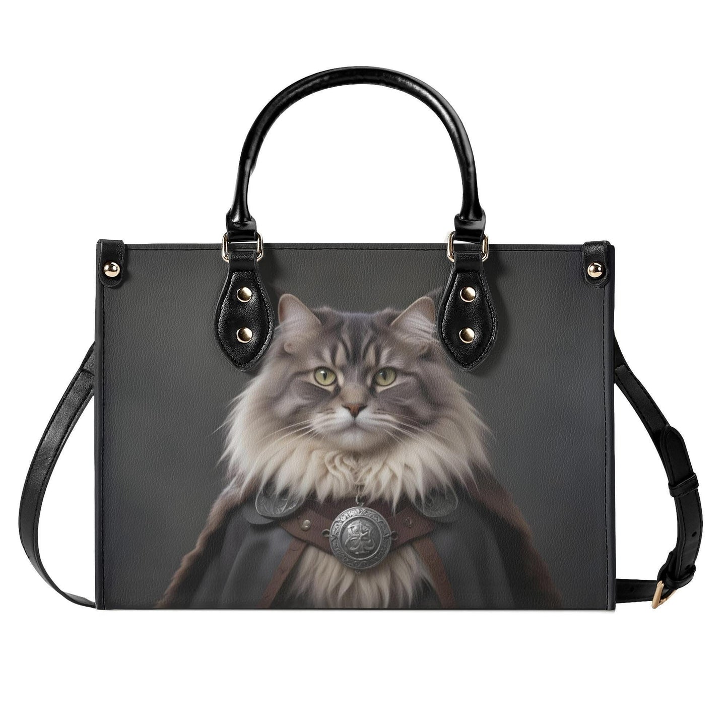 Noble Viking Cat Crossbody Bag - Unique Designer Purse, Cat Lover Gift for Women