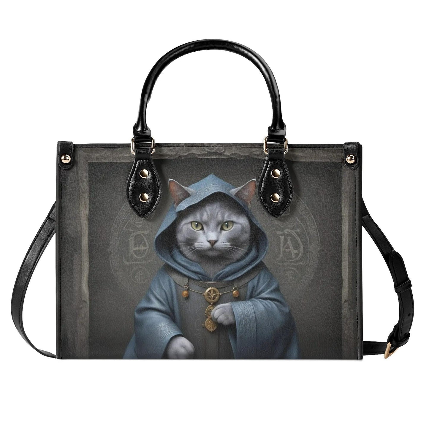 Medieval Alchemist Cat Bag Cute Crossbody Bag Unique Purse Cute Purse, Luxury Bag Vegan Leather Bags Printed Designer Bag