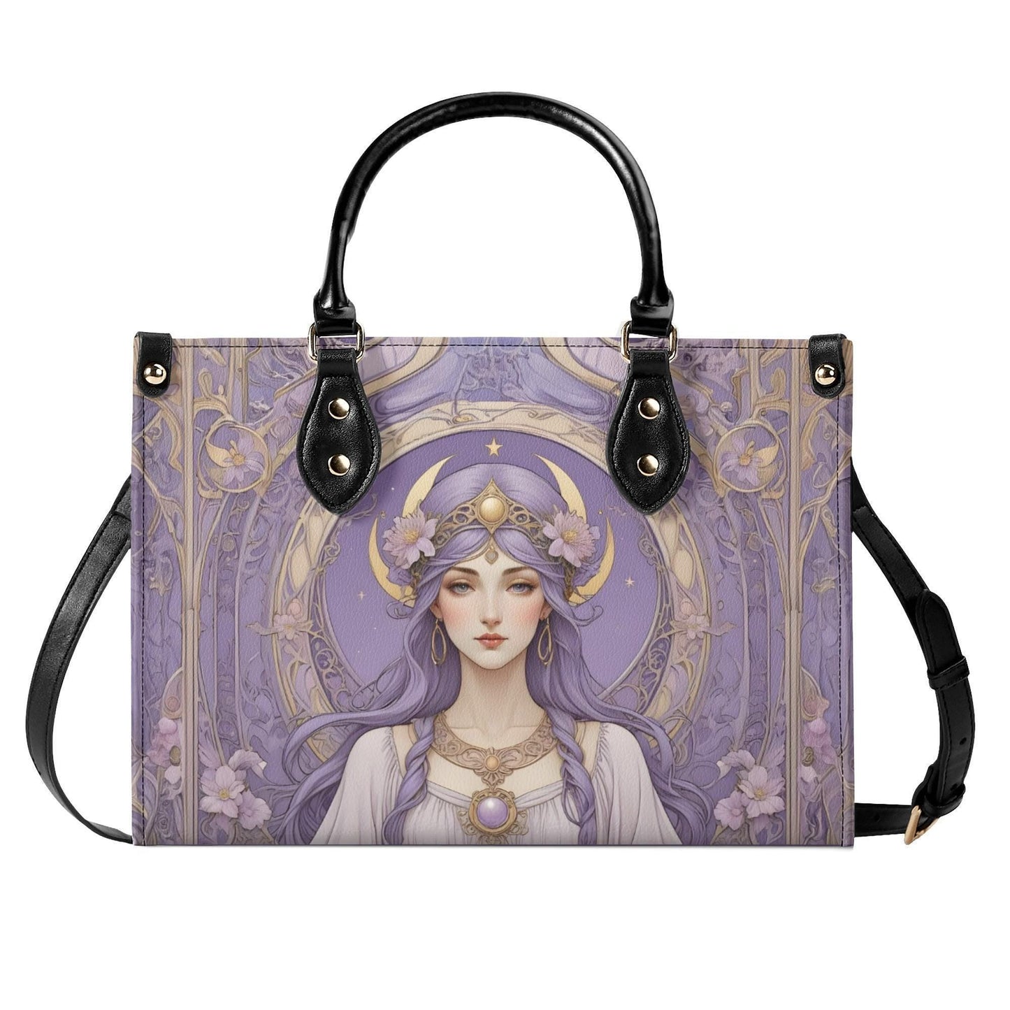 High Priestess Design Bag Cute Crossbody Bag Unique Purse Cute Purse, Luxury Bag Vegan Leather Bags Printed Designer Bag