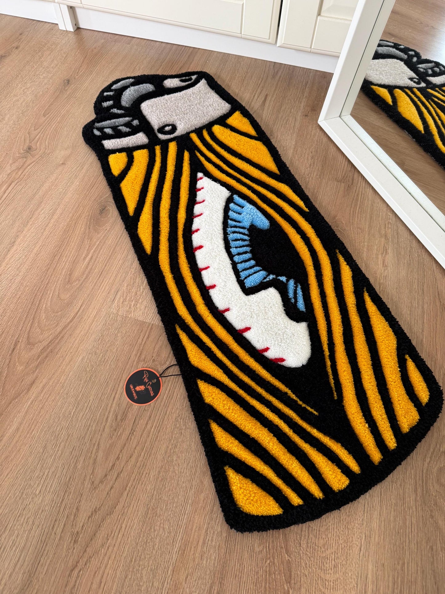 Yellow Lighter Handmade Rug | Custom Rug, Lighter Rug, Tufted Rug, tufting rug, Home Decor