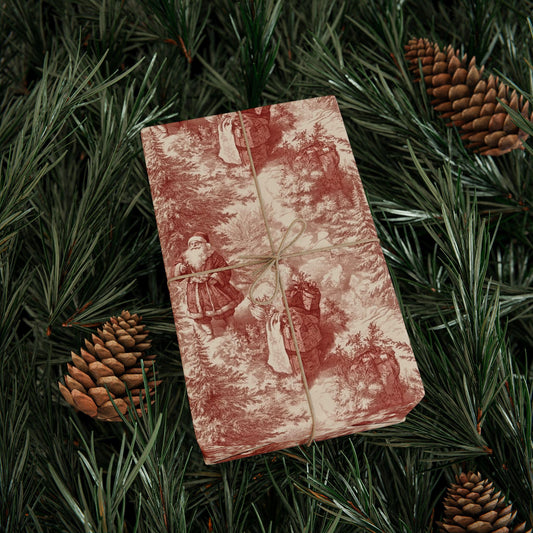 Vintage Christmas Toile Gift Wrap Holiday Gift Wrapping Paper Christmas Gift Wrap Xmas Christmas Vintage Victorian Roll Gift Wrap Paper