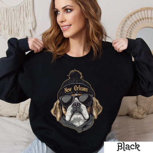 New Orleans Football Sweatshirt, Retro Sports Fan Shirt, Trendy Game Day Gift Tee, New Orleans Mascot Sweatshirt, New Orleans Football Fan