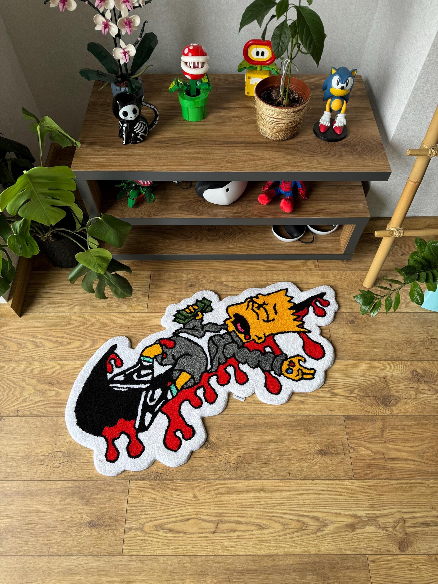 Handmade Bart Simpson Tufted Rug: Luxury Carpet Design