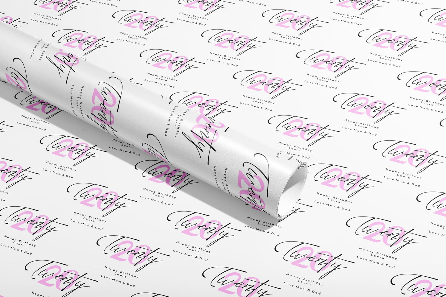 Personalised Birthday Gift Wrap, Wrapping Paper, Your Age, Your Name, Customised, Any Age, Party, Paper, Your Age, Anniversary, Recycle, Eco