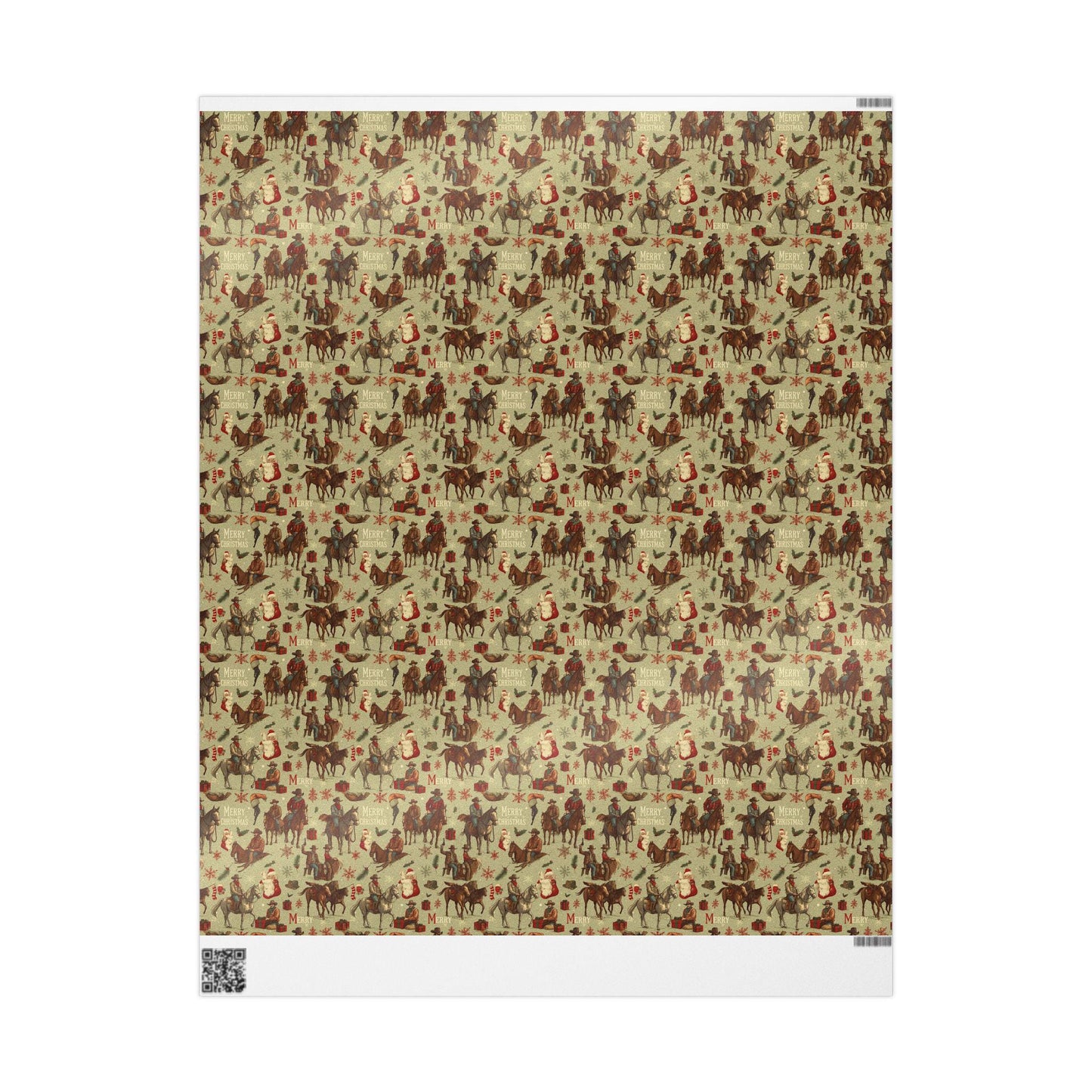 Cowboy Western Gift Wrap Papers - Christmas Western Wrapping Paper - Rustic Country Gift Wrap Paper.