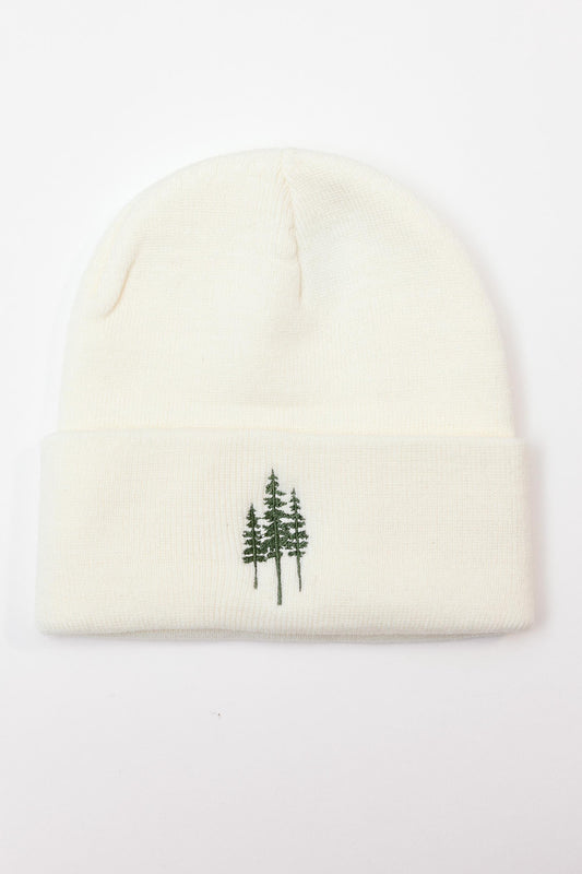 Pine Tree Embroidered Beanie | Winter Beanie | Holiday Gift