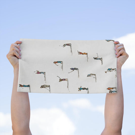 Golf Towel - Funny Little People Hand Towel, Premium Dual-Fabric Golfing Towel, Fun Golf Gift, Golf Gift for men, Women, Girls