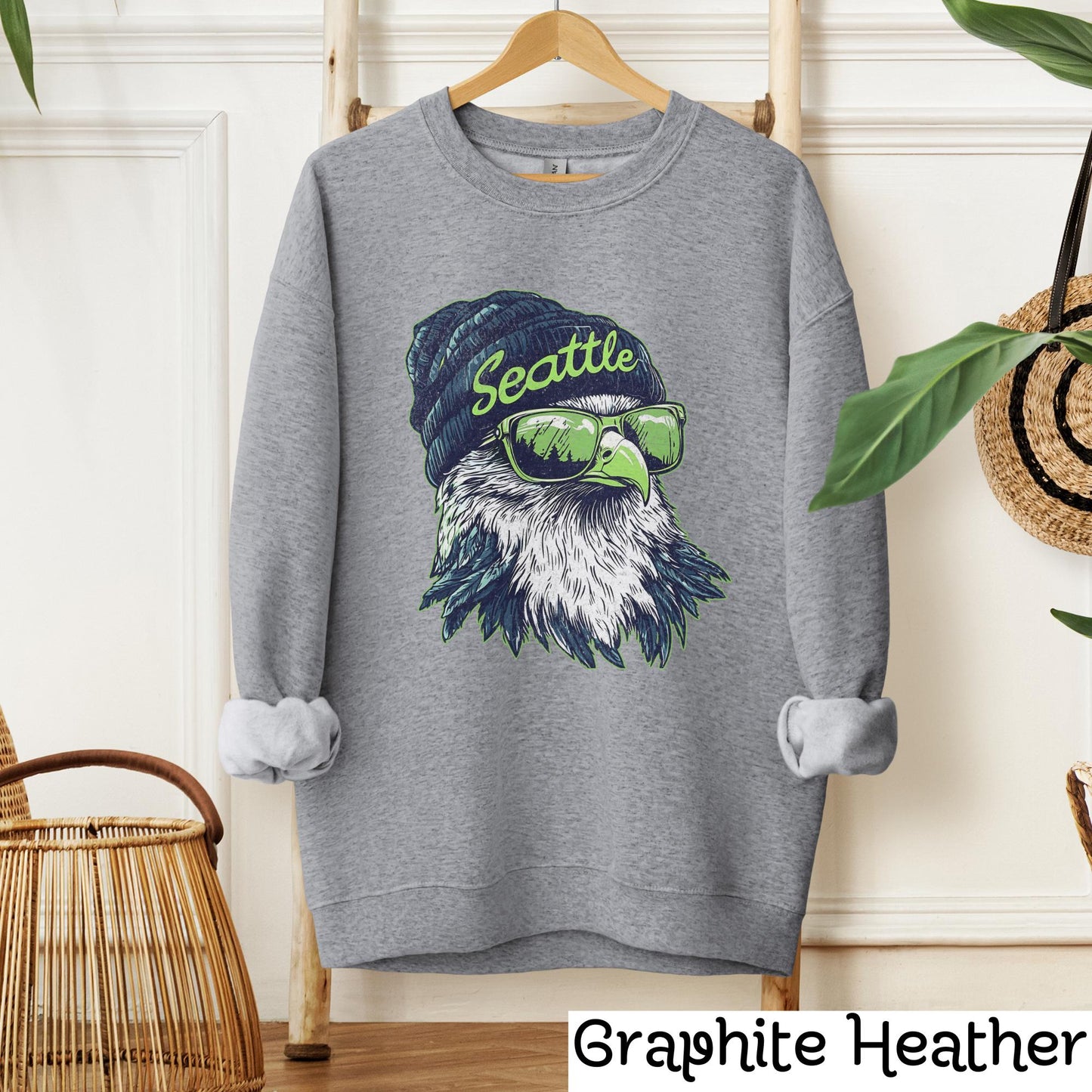 Retro Seattle Football Sweatshirt, Trendy Seattle Football Fan Gifts Shirt, Seattle Game Day Shirts, Trendy Sea Hawk Sweatshirt