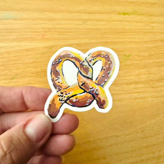 Soft Pretzel | 3" Glossy Sticker Decal | Water-resistant | New York icons