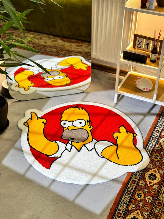 Tufted Cartoon Non-slip rug, Living room floor mat, Teenage Room Bedroom Decor, Cartoon Lover Gift, Fluffy Rug, Handmade Rug