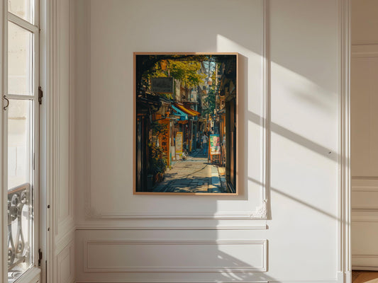 Cozy Cafe Studio Ghibli Film Inspired Warm Toned Art Print, Japanese Wall Art for Home Decor, Japanese VIntage Wall Art, Japanese cafe print