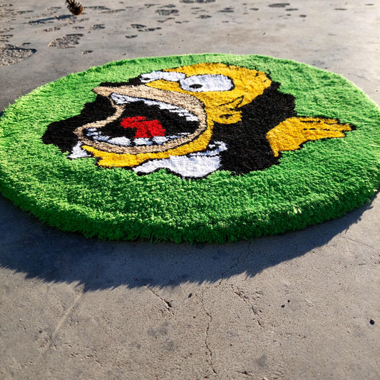 Simpsons Tufted Rug,Cartoon Character Rug,Tufted Rug,Tufting Fluffy,Custom Rug,Bart S.Tufted Rug, Funny Rug,Handmade Rug,Area Rug,Home Decor