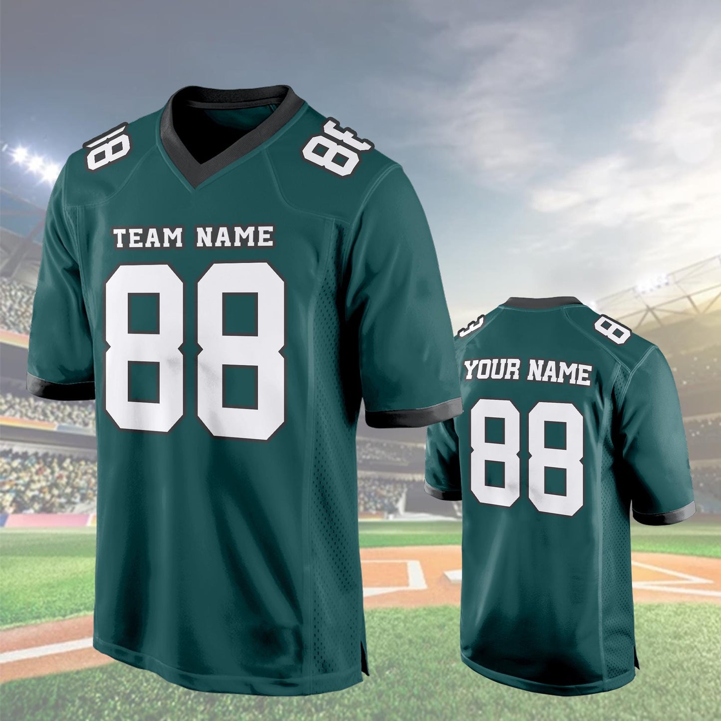 Custom Football Jersey, Personalized American Football Jerseys Name Number Logo, Embroidery Wedding Gifts for Men Women Kids Toddler Fan
