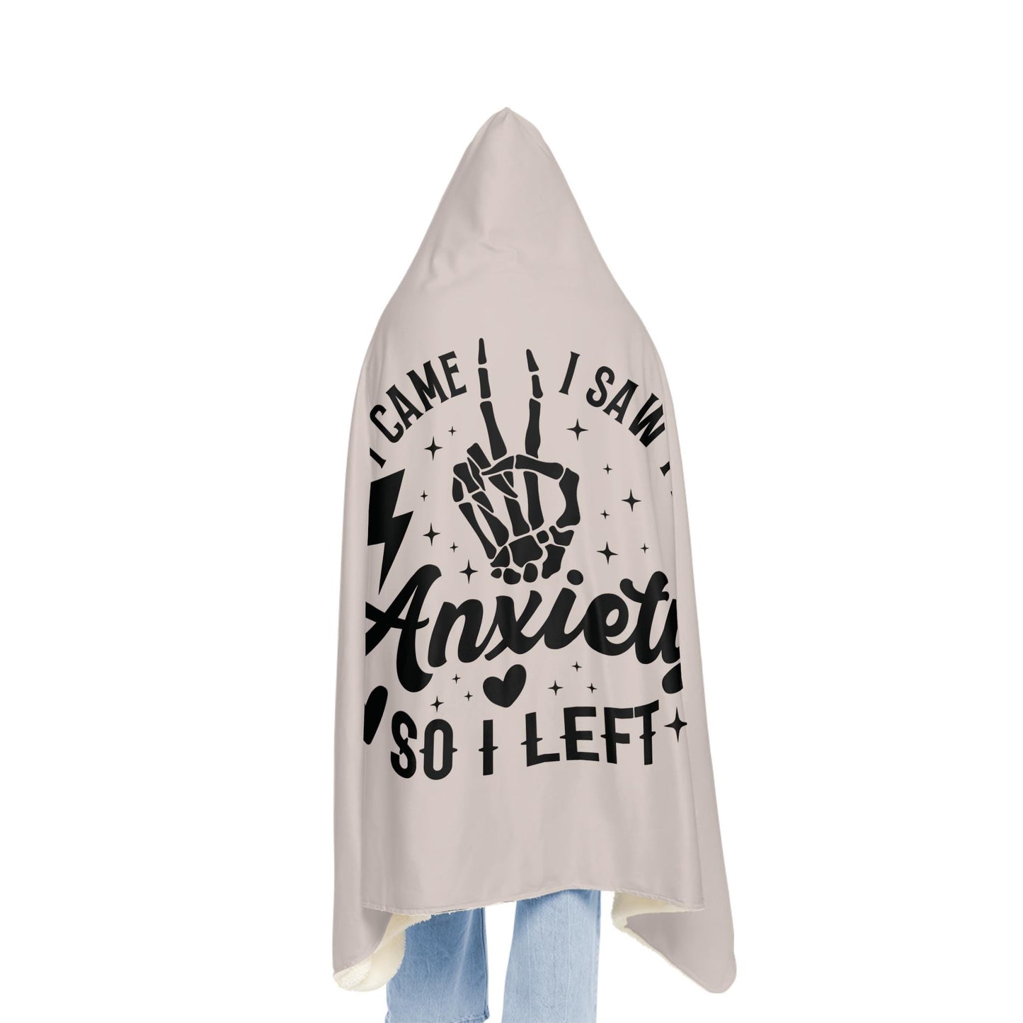 Anxiety Hooded Blanket | Hooded Blanket | Wearable Blanket | Hoodie Blanket | Snuggle Blanket | Sherpa Blanket | Funny Blanket