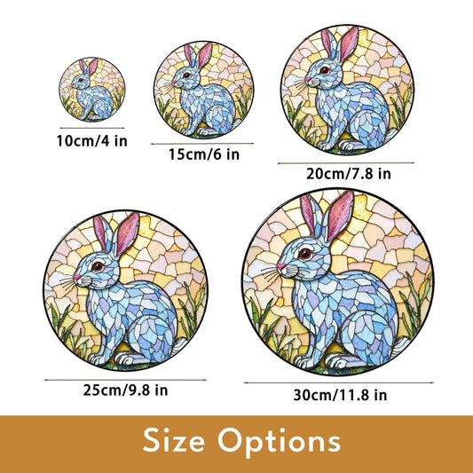 Stained Glass Rabbit Suncatcher Unique Window Decor Gift for Animal Lovers