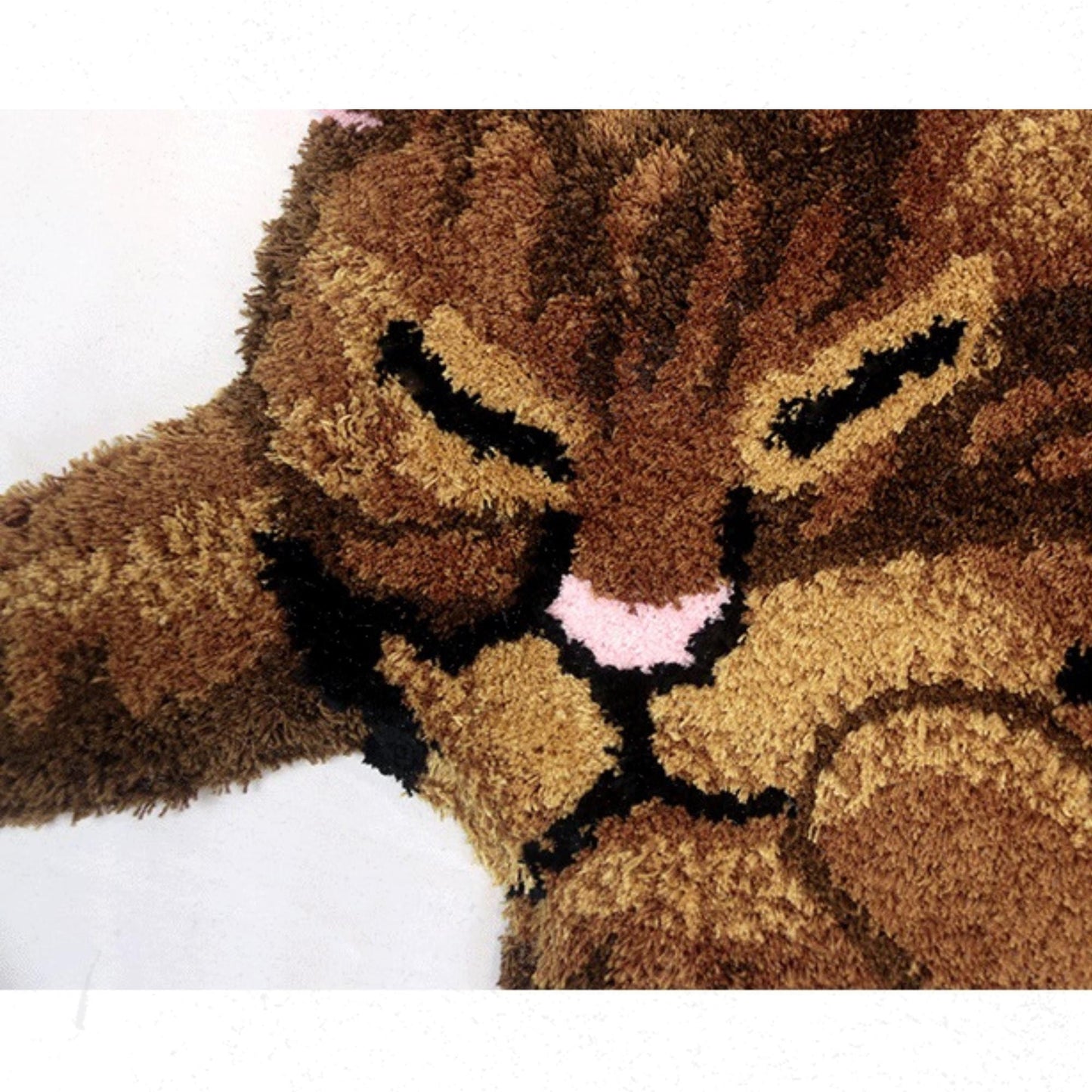 Cat Shape Rug for Children's Room Decoration Door Mat Gray Brown Living Room Bathroom Area Rug