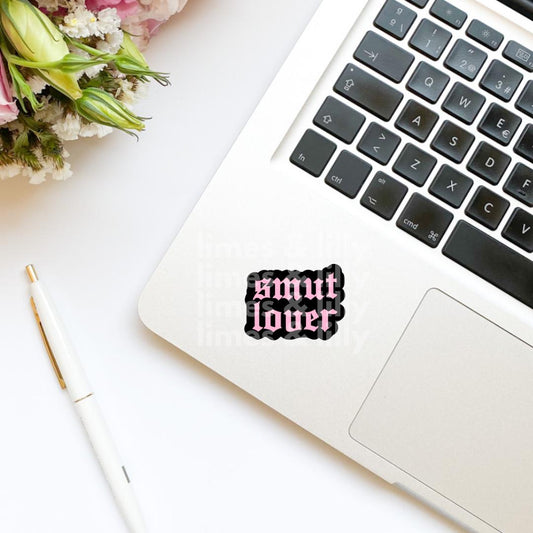 Smut Lover Pink and Black Vinyl Sticker | Bookish Stickers | Kindle Sticker | Mood Reader | Girly | Gift for Book Lover