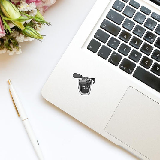 Morally Gray Grey Nail Polish Bottle Vinyl Sticker | Bookish Stickers | Kindle Stickers | Water Bottle Stickers | Trendy