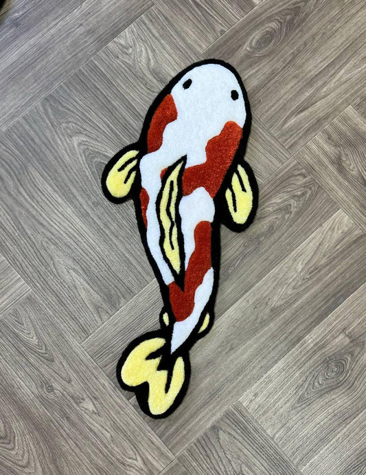 Koi fish rug Custom Rug Tufted Rugs for bedroom aesthetic fish rugs koi rug outdoor rug cool rug japanese rug living room rug home decor rug