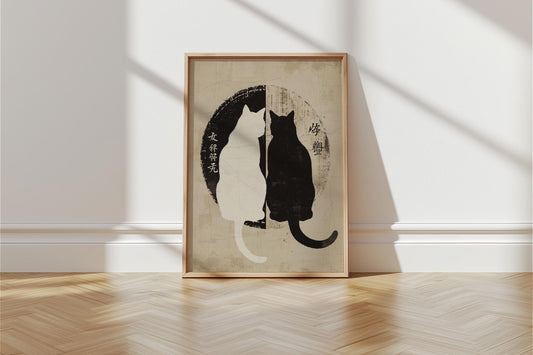 Japanese Cats lovers Poster, Japanese cats art print, Cat Lovers Gift, Japanese VIntage Wall Art, Animal wall art ptint, Gift Idea for her