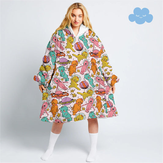 Alien Kewpie Hooded Blanket - Unisex Outer Space Hoodie