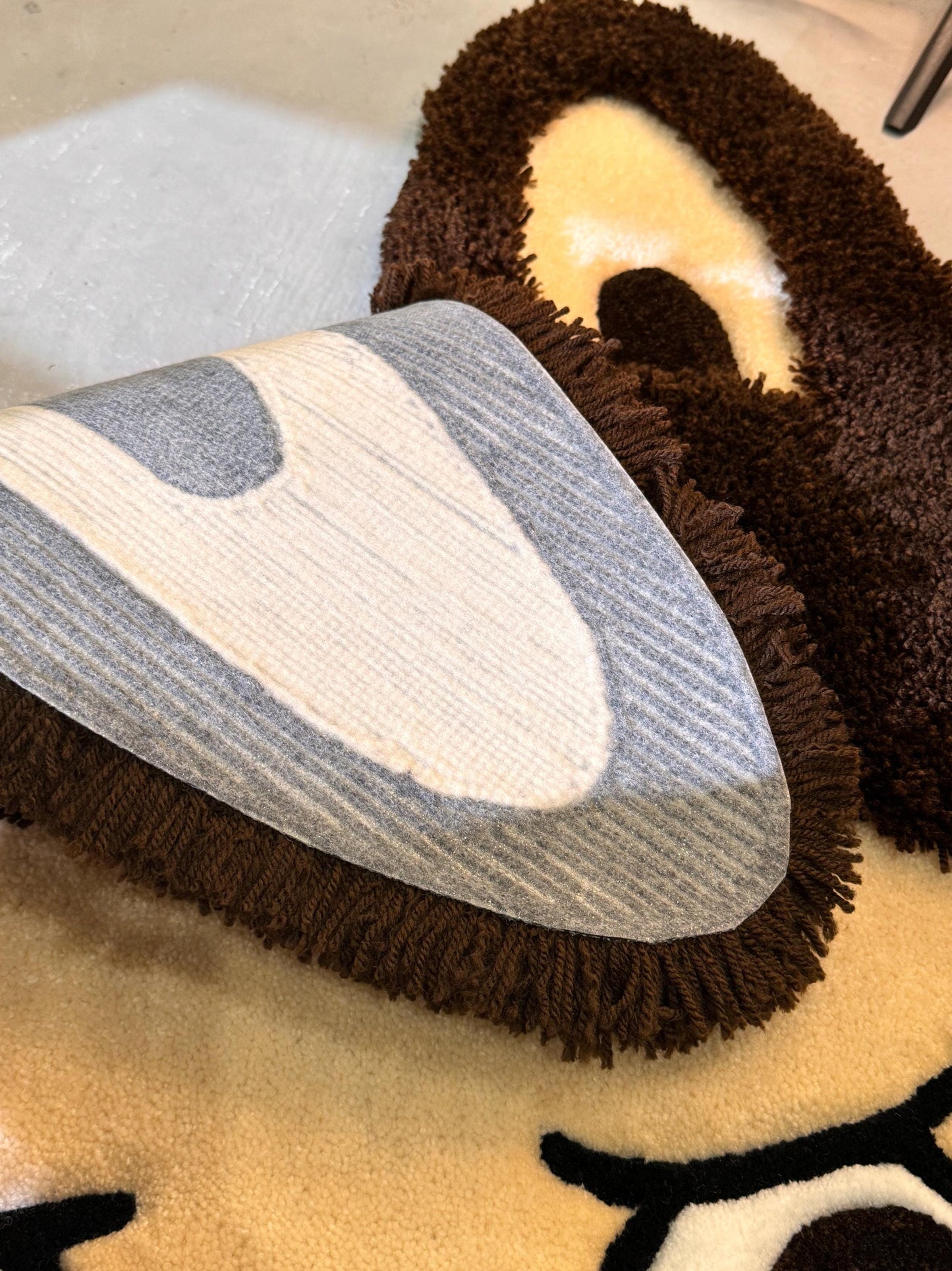 Cute Fluffy Monster Rug, Cute 3D Rug, Handmade Monster Rug, Tufted Fluffy Rug, Plush Rug