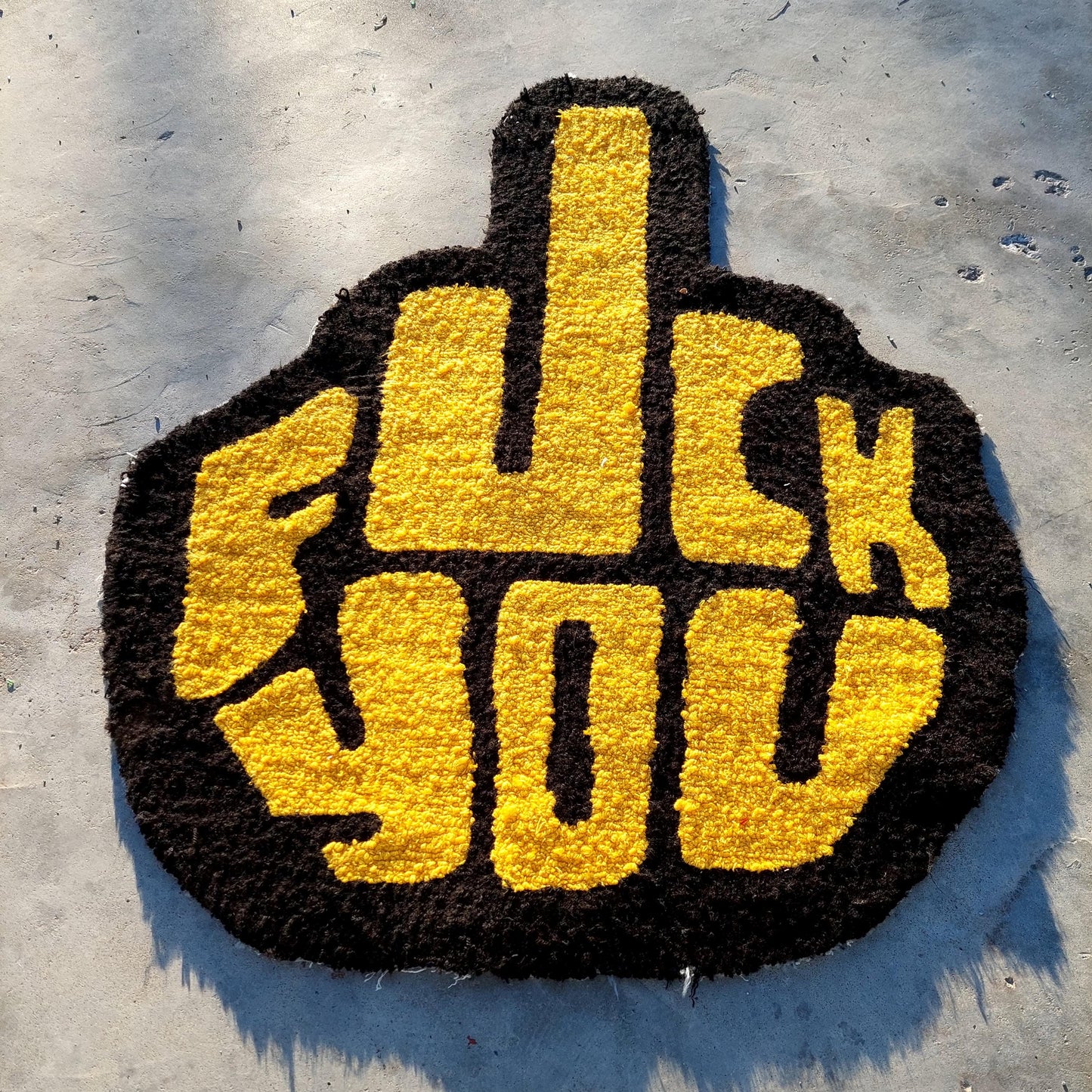 Fuck You Rug,Tufted Rug,Cool Rugs,Unique Rugs,Fun Rug,Handmade Rug,Custom Rug,Area Rug,Home Decor,Gift for Her,Funny Rug,Personalized Rug