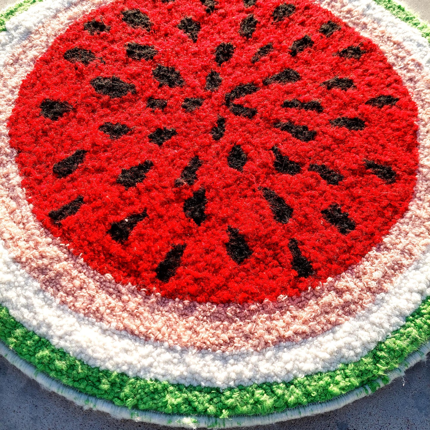 Watermelon Tufted Rug,Hand Tufted Fruit Rug,Custom Rug,Handmade Rug,Kitchen Rug,Area Rug,Home Decor,Living Room Rug,Cool Rug,Modern Rug