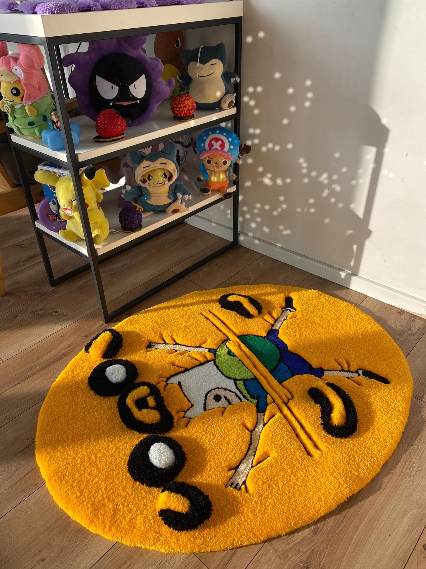 fluffy tufted custom rug, cartoon custom rug, bedroom decor,