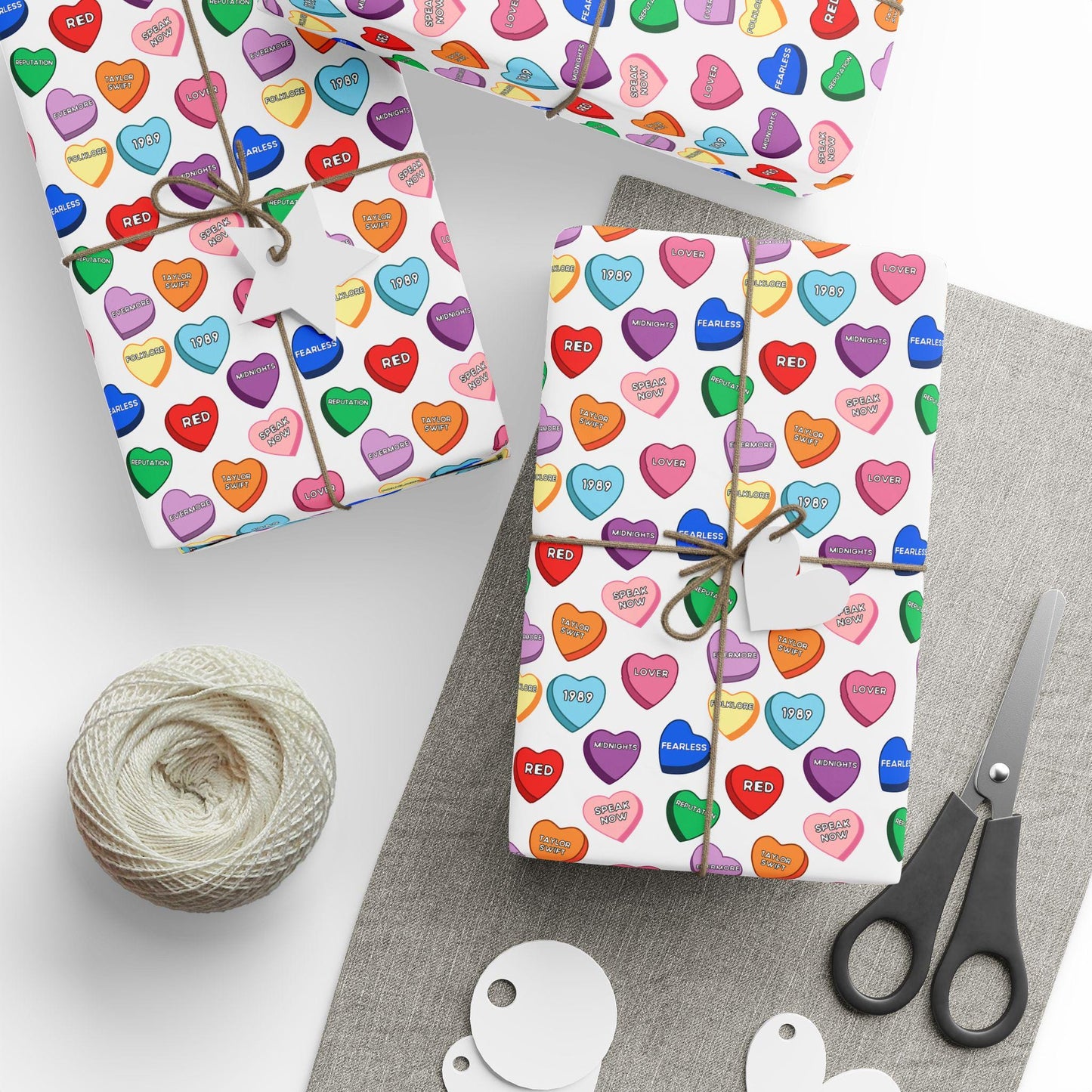 Taylor Valentines Gift Wrapping Paper: Swiftie Hearts Gift Wrap