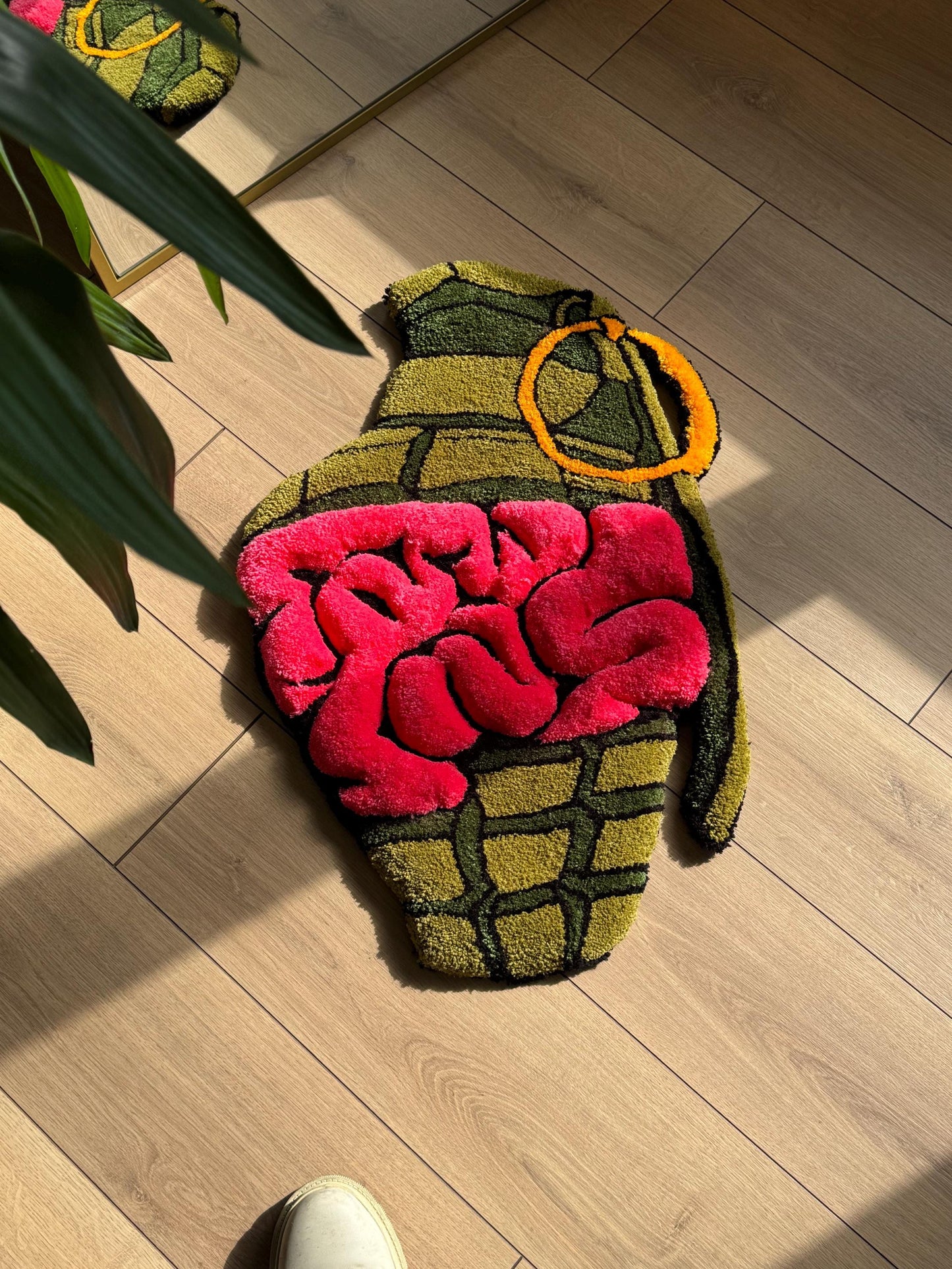 3D Unique Brain Bomb Tufted Rug Modern Interior Decor