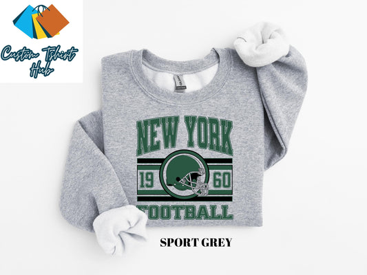 New York Football Vintage 90s Style Sweatshirt, New York Football Shirt, Sunday Football Shirt, New York Crewneck Sweatshirt, Game Day Shirt
