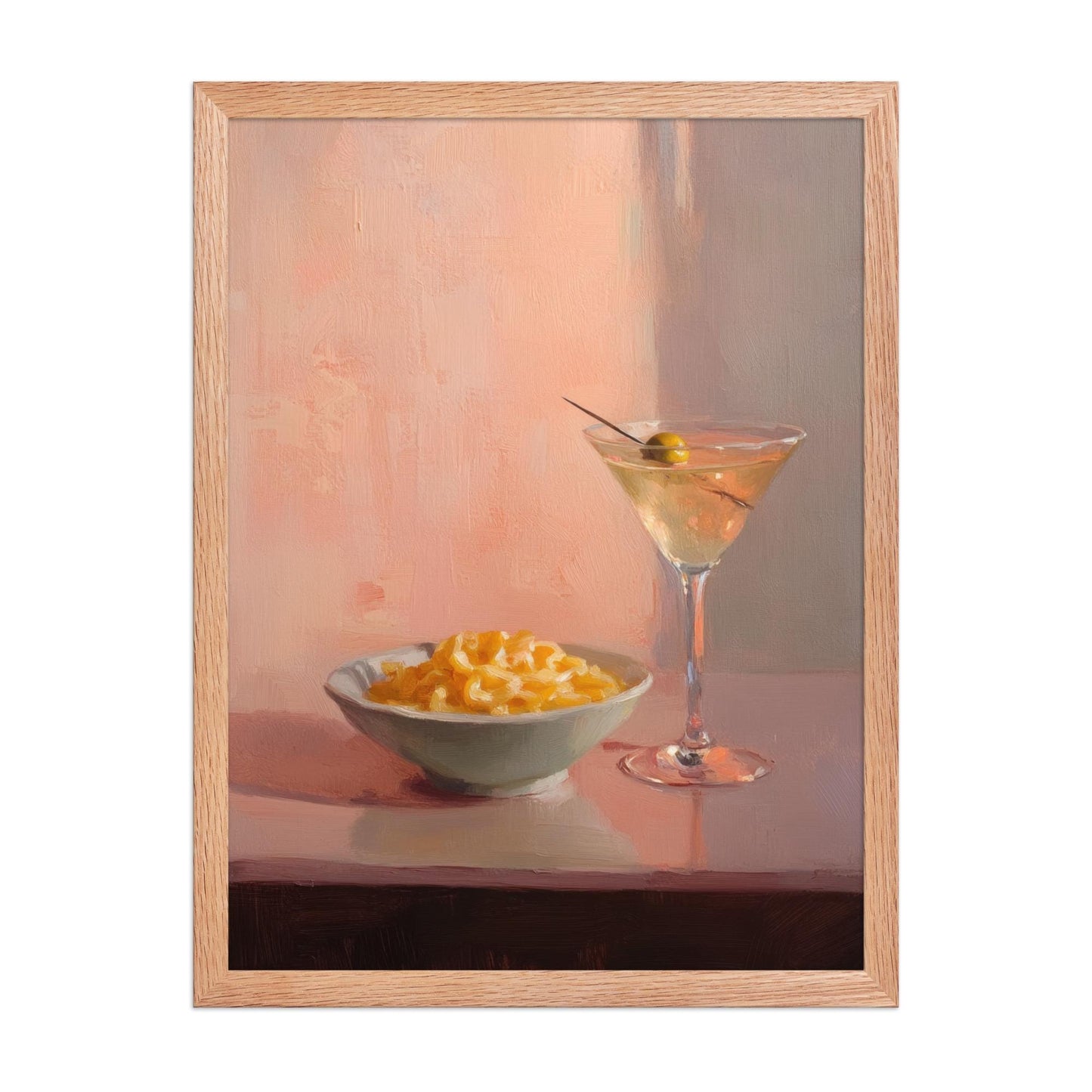 Dirty Martini & Mac and Cheese Art Print: Quirky Kitchen Decor