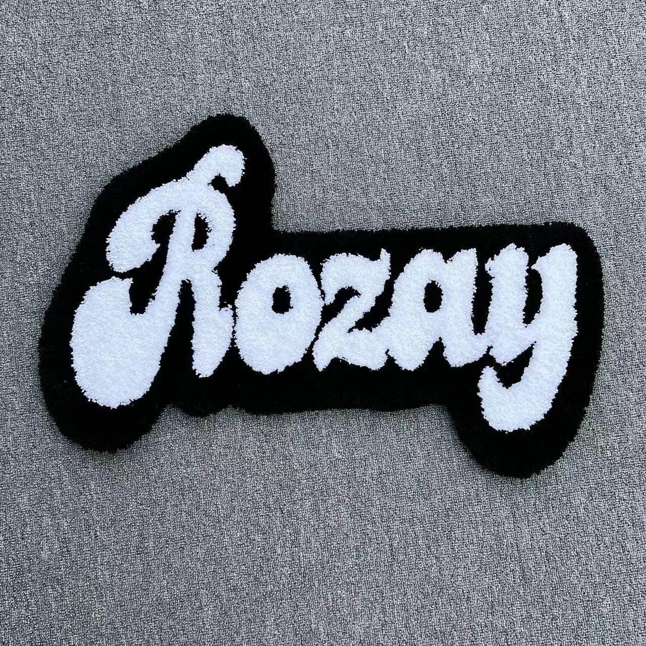 Custom Name Tag tufted Rugs Design • Name Text Tufting Rug • Personalized Characters Tuft Rug Carpet • Gift For Her • Baby Name Rug • Couple