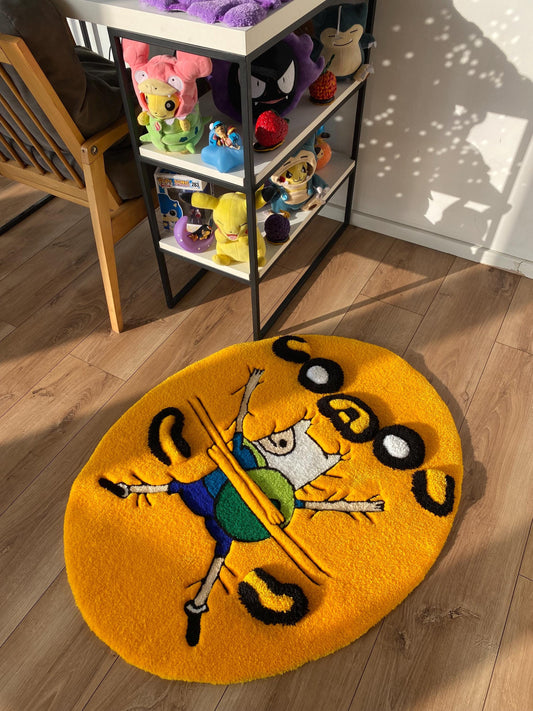 fluffy tufted custom rug, cartoon custom rug, bedroom decor,