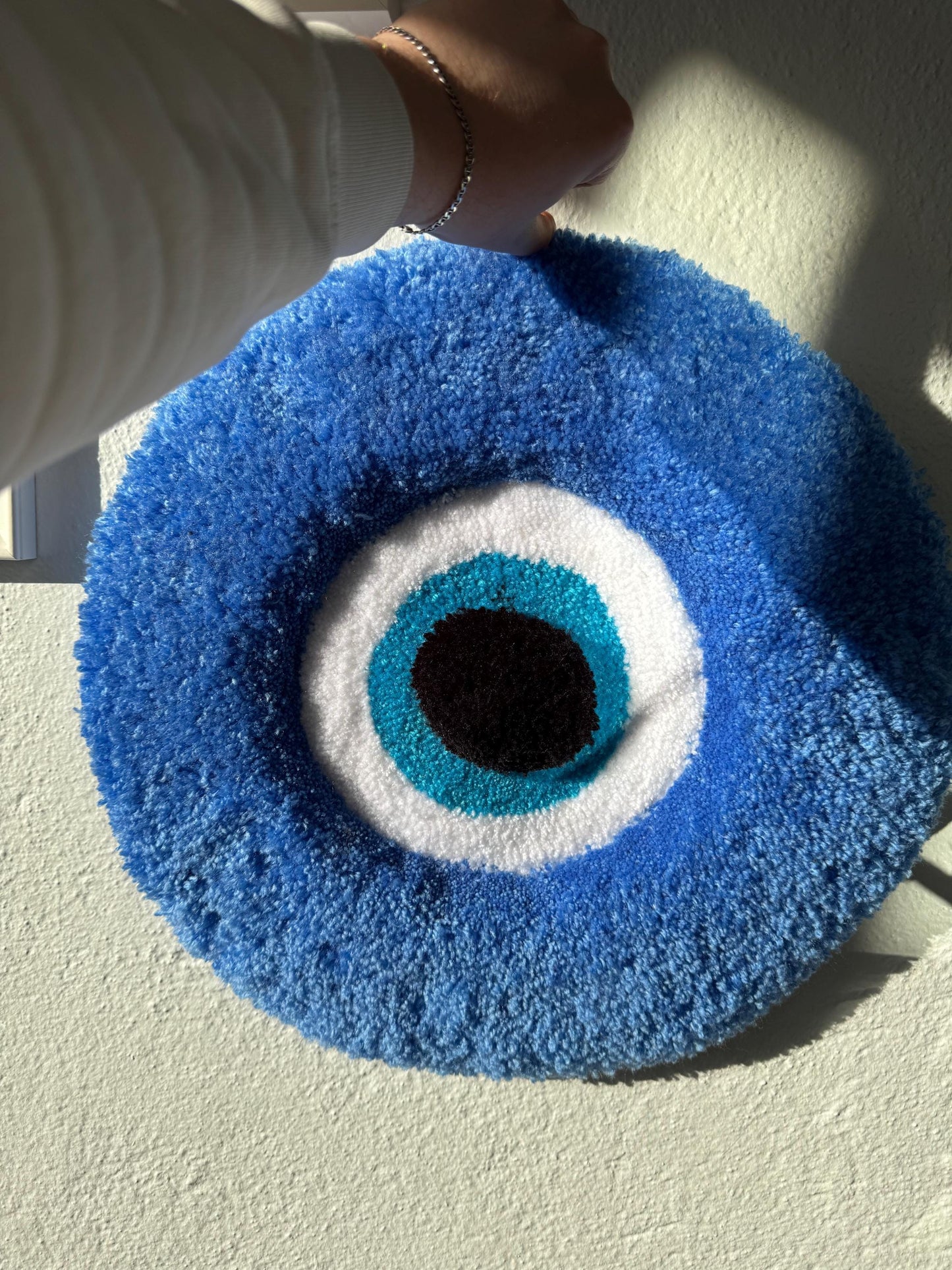 Devil Eye 3D Fluffy Tufted Rug, Wall Hangings, Wall Rug, Tufted Wall Rug, Tufted Wall Art