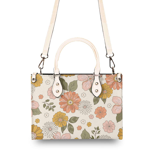 Boheme Blossom - Trendy Handbag, Waterproof PU Leather Handbag, Top Handle Vegan Leather, High-quality Crossbody Bag, Shoulder bag