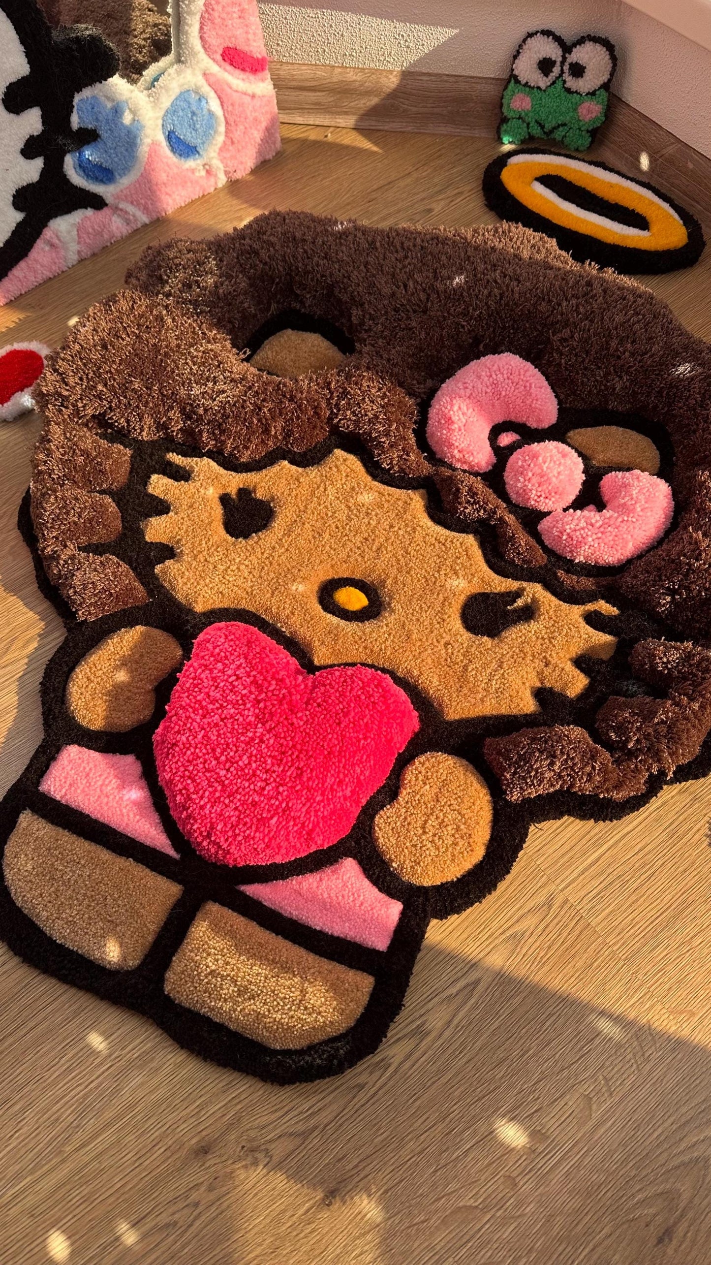 Afro Custom Kitty Tufted Rug – Super Puffy 3D Handmade Rug, Cute Carpet, Kawaii Girl Room Decor, Unique Gift for Her or Bedroom Mat