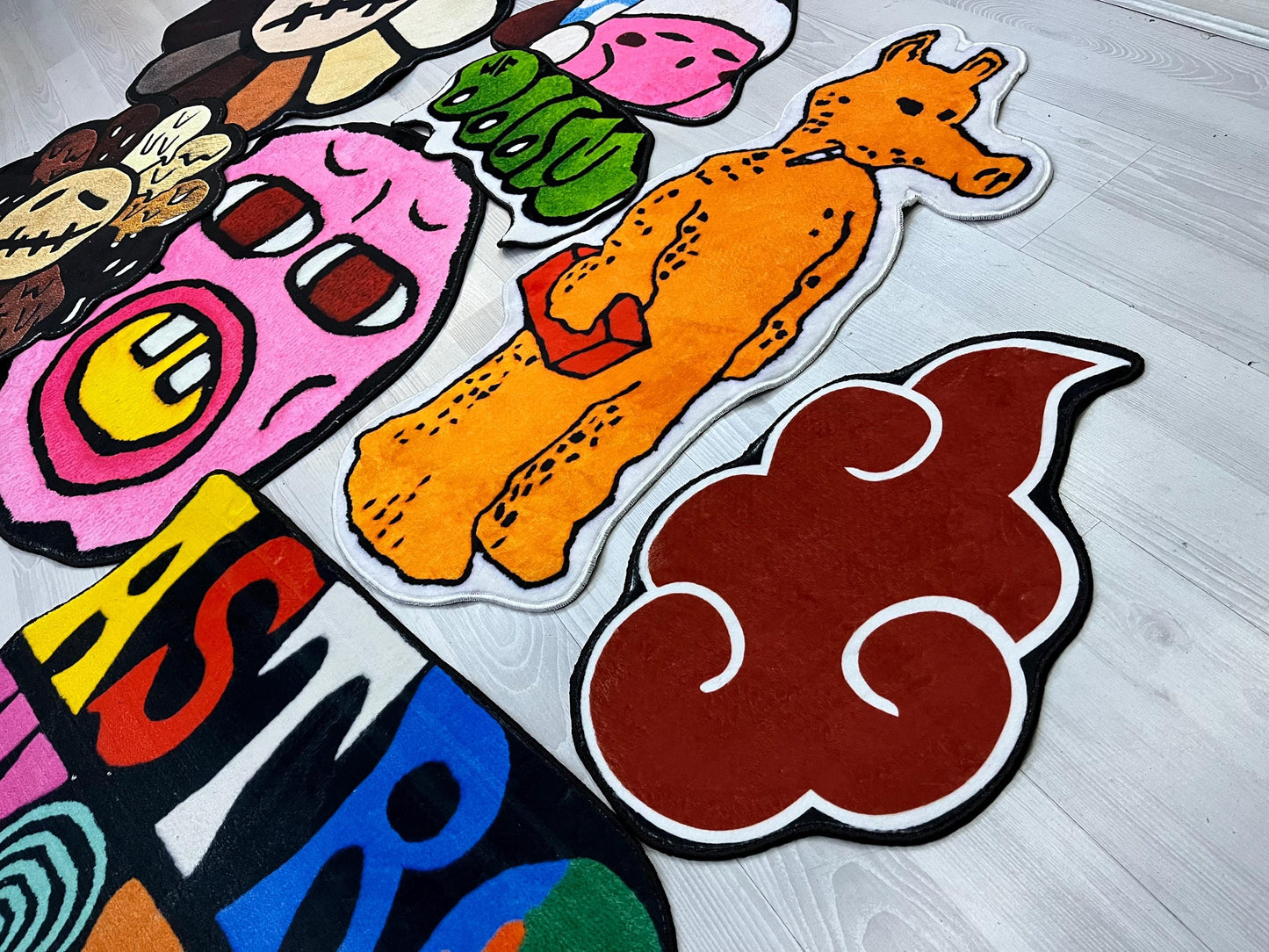 Anime Logo Rug, Anime Lover Gift Rug, Anime Characters Rug, Japan Rug, Area Rug, Anime Rug, Kawai Rug, Manga Rug, Tufted Look Printed Rug