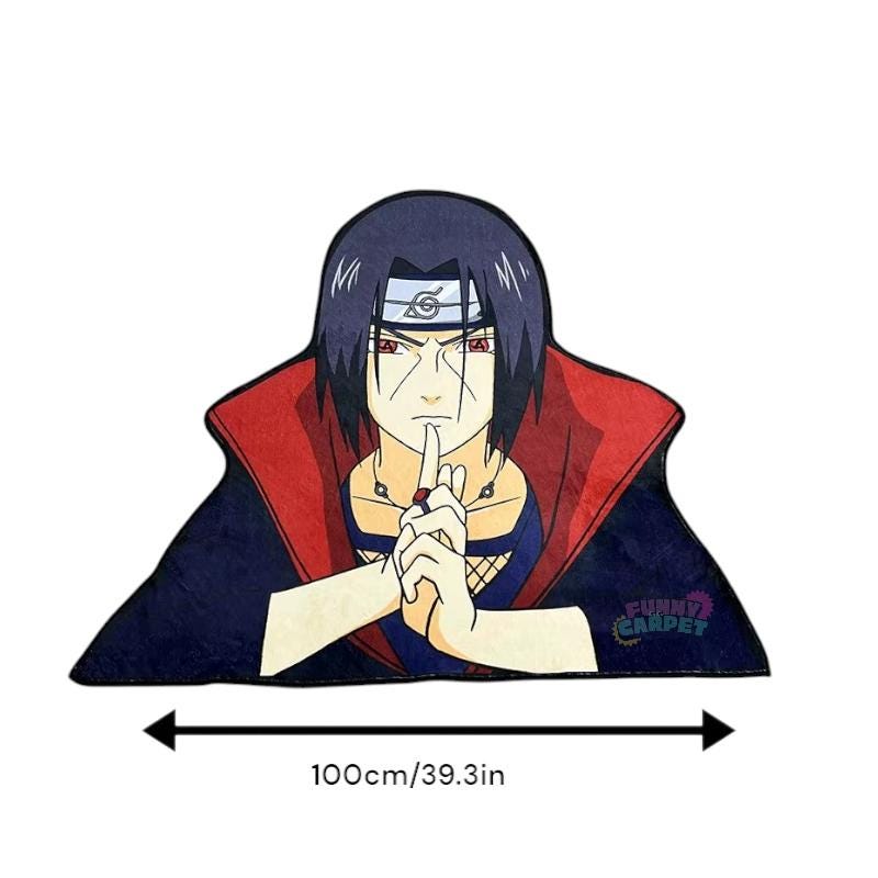 Anime Rug – Ninja Carpet for Otaku Room Decor | Handmade Polyester Anime Mat in 3 Sizes | Funny Carpet