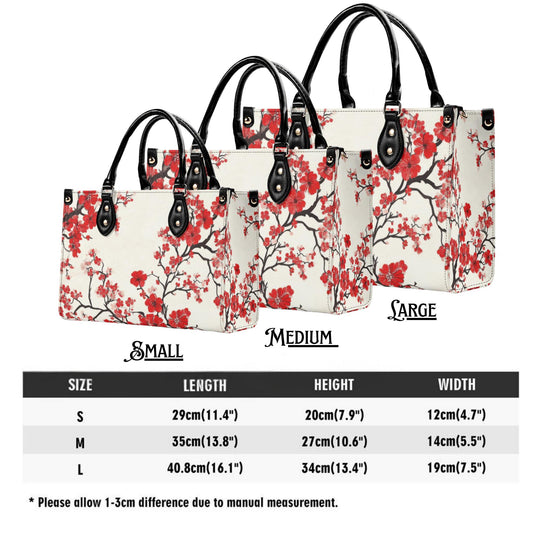 Scarlet Serenade Square Handbag, Waterproof Vegan Leather Handbag, Top Handle, High-quality Crossbody Bag, Shoulder bag, Tote Bag,