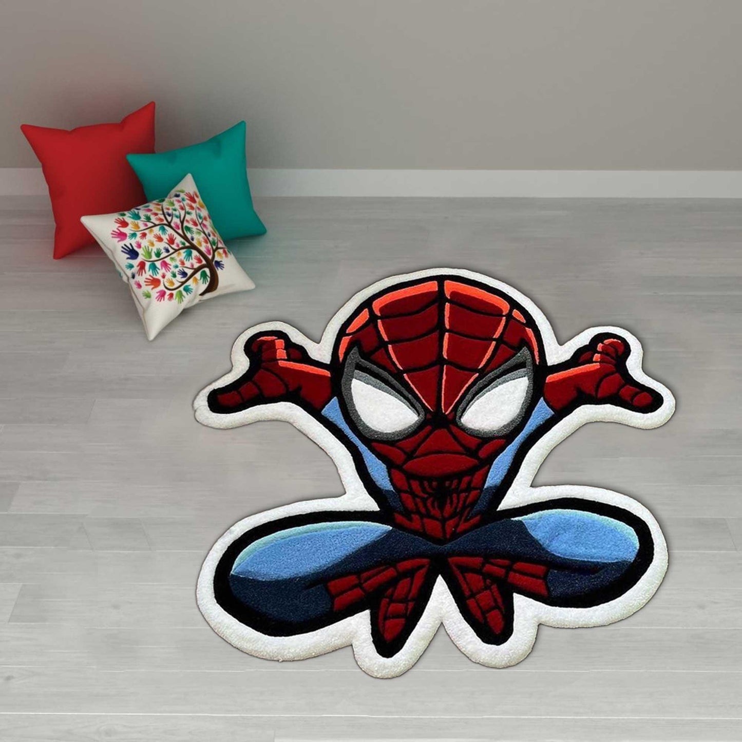 Spiderman Rug, Cartoon Rug, Boyroom Rug, Children Rugs,Gift For Him,Gift For Him,Spiderman Patterned Rug,Spider-Man,SpiderMan Rug,custom rug