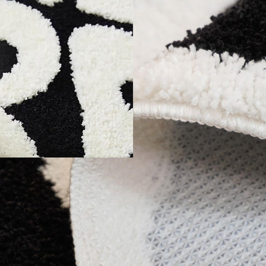 Chill Vibes Rug, Living Room Rug, Area Rug, Black And White Round Rug, Round Rug