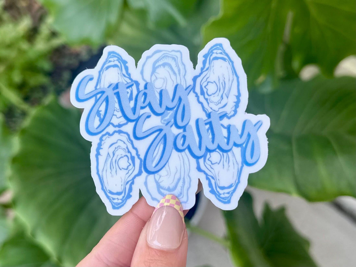 Stay Salty Waterproof Sticker, Mental Health Stickers, Handdrawn Art, Bestfriend Gifts, Positivity